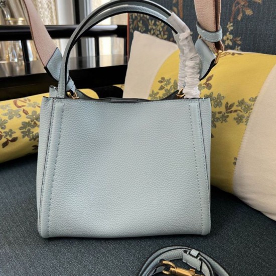 Replica Borsa a mano media Valentino Garavani Alltime vitello granato Blu Imitazioni perfette Outlet