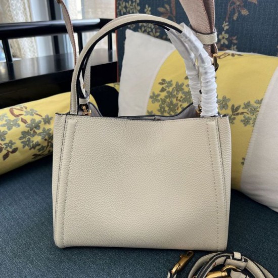 Replica Borsa a mano media Valentino Garavani Alltime vitello granato Beige Imitazioni perfette Outlet