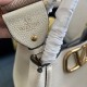 Replica Borsa a mano media Valentino Garavani Alltime vitello granato Beige Imitazioni perfette Outlet