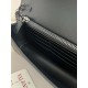 Replica Portafoglio con catena Valentino Garavani Rockstud Nero Imitazioni perfette Outlet