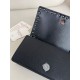 Replica Portafoglio con catena Valentino Garavani Rockstud Nero Imitazioni perfette Outlet