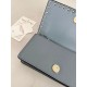 Replica Portafoglio con catena Valentino Garavani Rockstud blu Imitazioni perfette Outlet