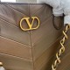 Replica Borsa shopping piccola/media Valentino Garavani Laseine Marrone Imitazioni perfette Outlet