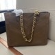 Replica Borsa shopping piccola/media Valentino Garavani Laseine Marrone Imitazioni perfette Outlet