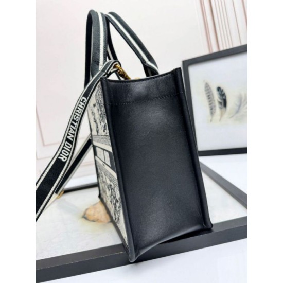Replica Borsa tote Dior piccola/media Oblique ricamata con stampa animalier bianca Imitazioni perfette Outlet