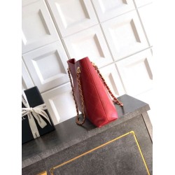 Replica Borsa hobo Chanel Coco piccola pelle di vitello bordeaux Imitazioni perfette Outlet