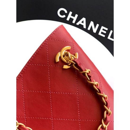 Replica Borsa hobo Chanel Coco piccola pelle di vitello bordeaux Imitazioni perfette Outlet