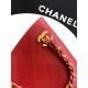 Replica Borsa hobo Chanel Coco piccola pelle di vitello bordeaux Imitazioni perfette Outlet