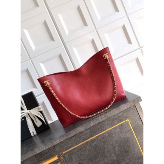 Replica Borsa hobo Chanel Coco piccola pelle di vitello bordeaux Imitazioni perfette Outlet