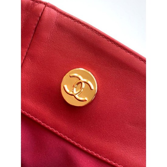 Replica Borsa hobo Chanel Coco piccola pelle di vitello bordeaux Imitazioni perfette Outlet