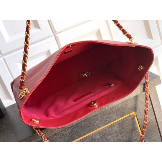 Replica Borsa hobo Chanel Coco piccola pelle di vitello bordeaux Imitazioni perfette Outlet