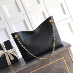 Replica Borsa hobo Chanel Coco piccola pelle di vitello Nero Imitazioni perfette Outlet