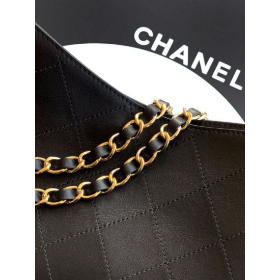 Replica Borsa hobo Chanel Coco piccola pelle di vitello Nero Imitazioni perfette Outlet
