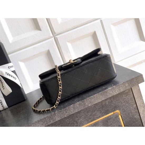 Replica Borsa Chanel Mini Classic Flap Bow 25K con manico superiore AS2431 Nero Imitazioni perfette Outlet