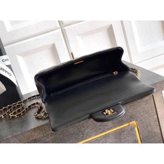 Replica Borsa Chanel Mini Classic Flap Bow 25K con manico superiore AS2431 Nero Imitazioni perfette Outlet