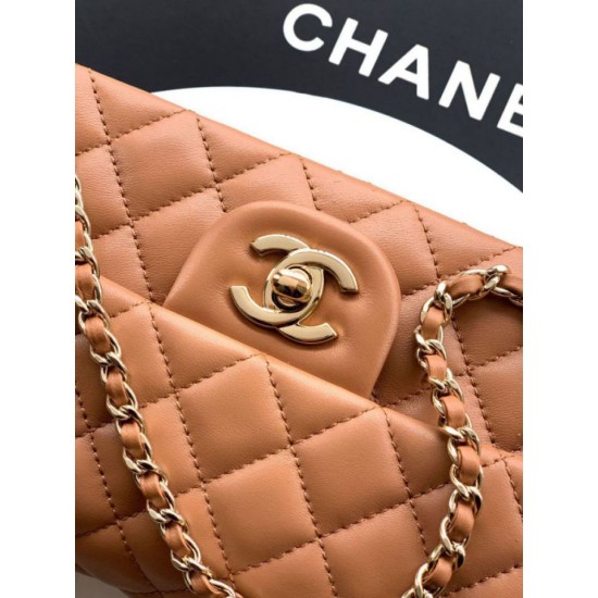 Replica Borsa Chanel Mini Classic Flap Bow 25K con manico superiore AS2431 caramello Imitazioni perfette Outlet