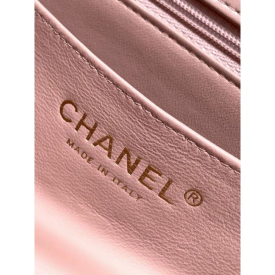 Replica Borsa Chanel Mini Classic Flap Bow 25K con manico superiore AS2431 Rosa Imitazioni perfette Outlet