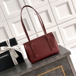 Replica Borsa Chanel 26P Preppy Coco Flap AS6130 Borgogna Imitazioni perfette Outlet