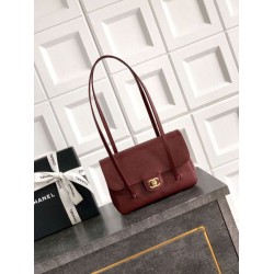 Replica Borsa Chanel 26P Preppy Coco Flap AS6130 Borgogna Imitazioni perfette Outlet