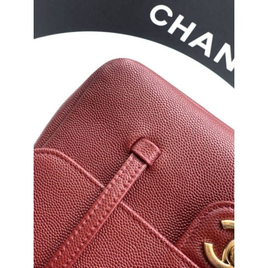 Replica Borsa Chanel 26P Preppy Coco Flap AS6130 Borgogna Imitazioni perfette Outlet