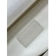 Replica Borsa a mano Dior Lady Dior grande opaca Cannage con patta bianca Imitazioni perfette Outlet