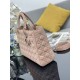 Replica Borsa a mano Dior Lady Dior grande opaca Cannage con patta Rosa Imitazioni perfette Outlet