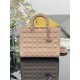 Replica Borsa a mano Dior Lady Dior grande opaca Cannage con patta Rosa Imitazioni perfette Outlet