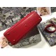 Replica Borsa grande Dior Lady Dior agnello trapuntata cannage Rosso Imitazioni perfette Outlet