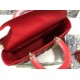 Replica Borsa grande Dior Lady Dior agnello trapuntata cannage Rosso Imitazioni perfette Outlet