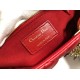 Replica Borsa grande Dior Lady Dior agnello trapuntata cannage Rosso Imitazioni perfette Outlet