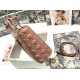 Replica Borsa grande Dior Lady Dior agnello trapuntata cannage Marrone Imitazioni perfette Outlet