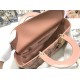 Replica Borsa grande Dior Lady Dior agnello trapuntata cannage Marrone Imitazioni perfette Outlet