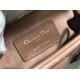 Replica Borsa grande Dior Lady Dior agnello trapuntata cannage Marrone Imitazioni perfette Outlet