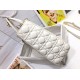 Replica Borsa grande Dior Lady Dior agnello trapuntata cannage bianca Imitazioni perfette Outlet