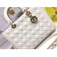 Replica Borsa grande Dior Lady Dior agnello trapuntata cannage bianca Imitazioni perfette Outlet