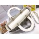 Replica Borsa grande Dior Lady Dior agnello trapuntata cannage bianca Imitazioni perfette Outlet
