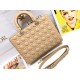 Replica Borsa grande Dior Lady Dior agnello trapuntata cannage cammello Imitazioni perfette Outlet