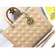 Replica Borsa grande Dior Lady Dior agnello trapuntata cannage cammello Imitazioni perfette Outlet