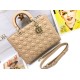 Replica Borsa grande Dior Lady Dior agnello trapuntata cannage cammello Imitazioni perfette Outlet