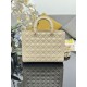 Replica Borsa grande Dior Lady Dior agnello trapuntata cannage beige Imitazioni perfette Outlet