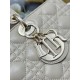 Replica Borsa grande Dior Lady Dior agnello trapuntata cannage beige Imitazioni perfette Outlet
