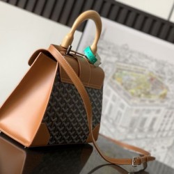 Premio Replica Borsa a mano strutturata Goyard Saigon PM marrone False Online