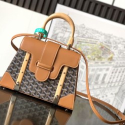 Premio Replica Borsa a mano strutturata Goyard Saigon PM marrone False Online