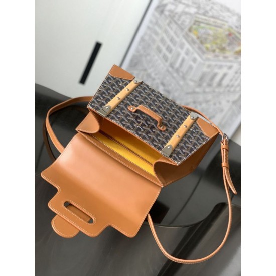 Premio Replica Borsa a mano strutturata Goyard Saigon PM marrone False Online