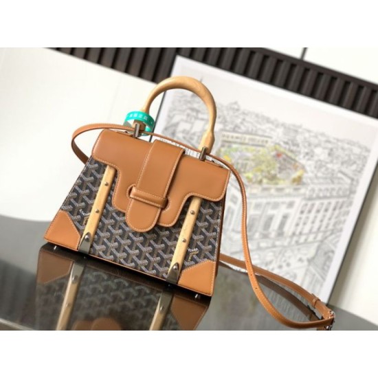Premio Replica Borsa a mano strutturata Goyard Saigon PM marrone False Online
