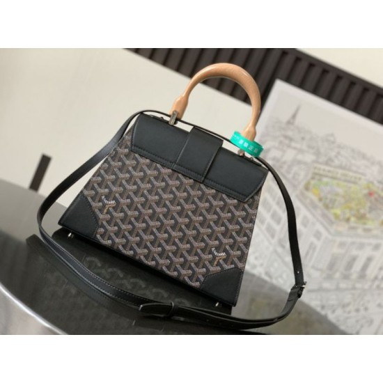 Premio Replica Borsa a mano strutturata Goyard Saigon PM Nero False Online