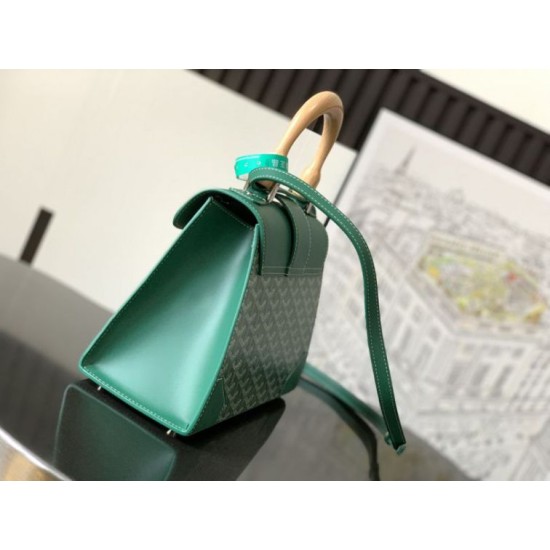 Premio Replica Borsa a mano strutturata Goyard Saigon PM Verde False Online