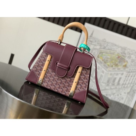 Premio Replica Borsa a mano strutturata Goyard Saigon PM bordeaux False Online