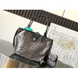 Premio Replica Borsa tote Goyard Anjou Saint Louis Mini tela goyardine/pelle di vitello nera False Online
