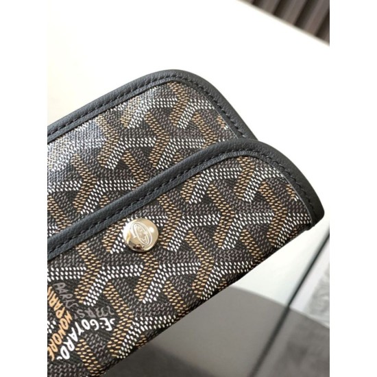 Replica Borsa tote Goyard Anjou Saint Louis Mini tela goyardine/pelle di vitello nera Imitazione Outlet Clone Premio Replica Borsa tote Goyard Anjou Saint Louis Mini tela goyardine/pelle di vitello nera False Online